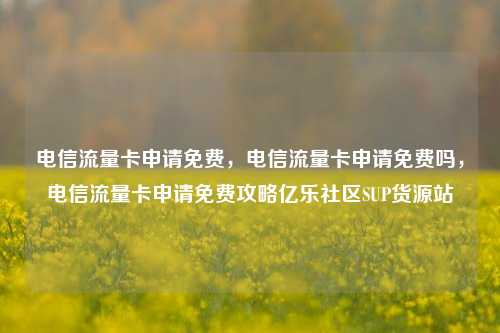 电信流量卡申请免费，电信流量卡申请免费吗，电信流量卡申请免费攻略亿乐社区SUP货源站  第1张